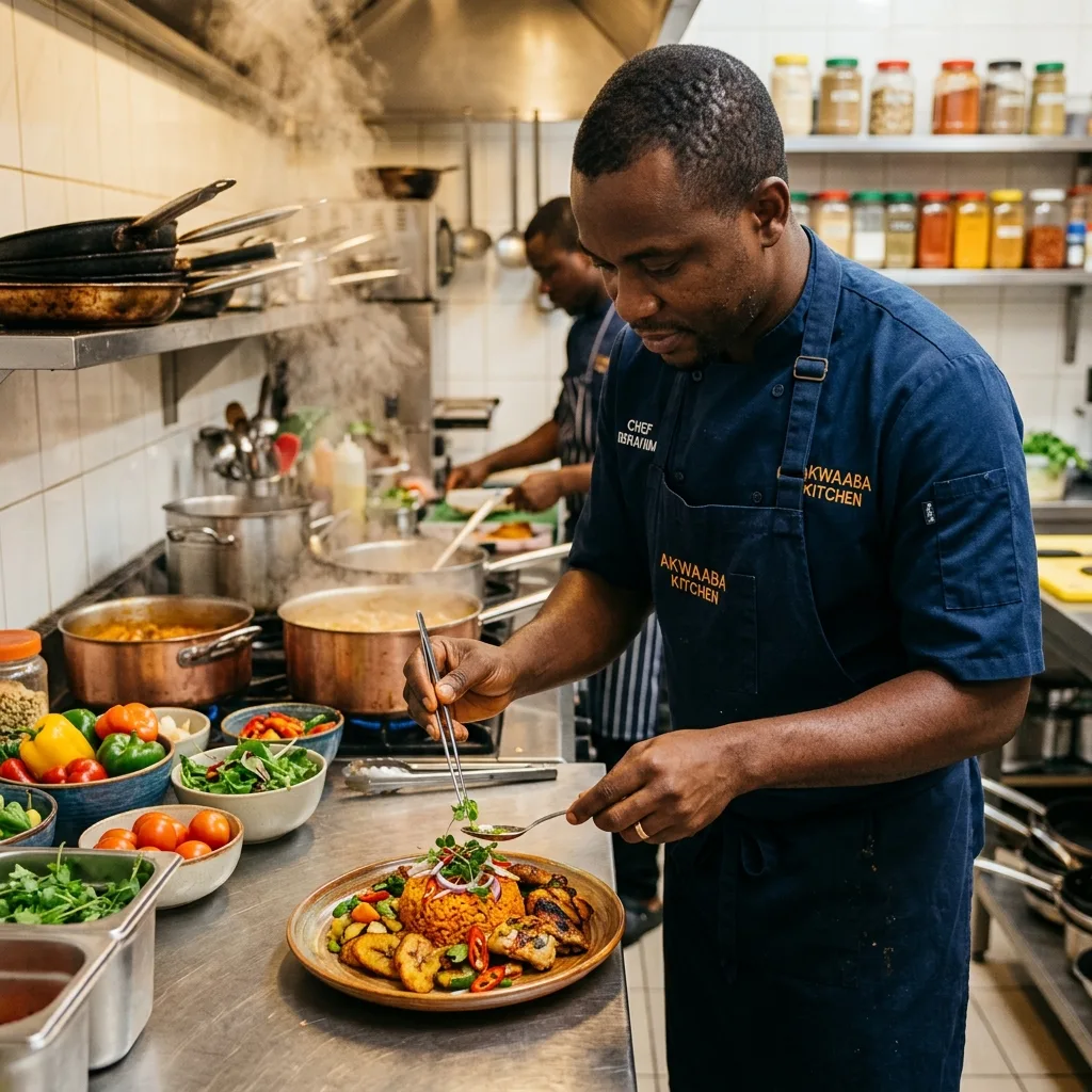 Une cuisine de quartier en pleine préparation du midi